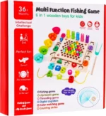Jeu de pêche éducatif multifonction | Jeu Montessori enfant – Image 2