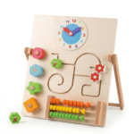 Tableau d'éveil en bois Montessori – Jouet éducatif multifonction – Image 2