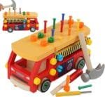 Jeu de construction camion en bois pour enfants – Image 3