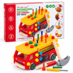 Jeu de construction camion en bois pour enfants – Image 2
