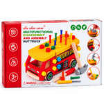 Jeu de construction camion en bois pour enfants – Image 4